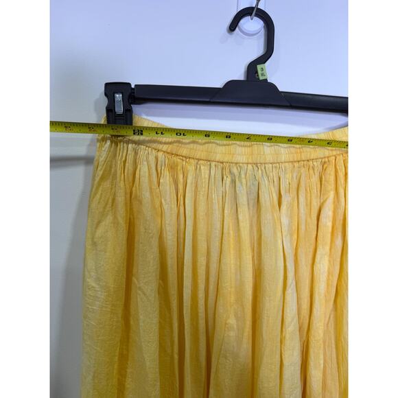 Kommotion NY Womens Skirt Size L Yellow Ombre Mirrored Pleated Gypsy Boho Flowy - Picture 2 of 7